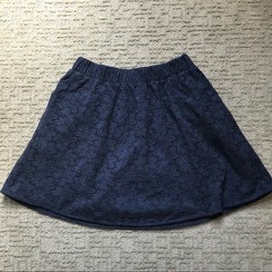 The Webster Miami navy blue eyelet skirt size M